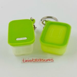 Tupperware keychain set of 2 new rare tinietreasures